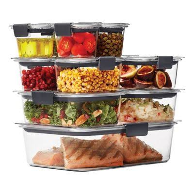 Rubbermaid Brilliance 22-Piece Food Storage Container Set, Clear