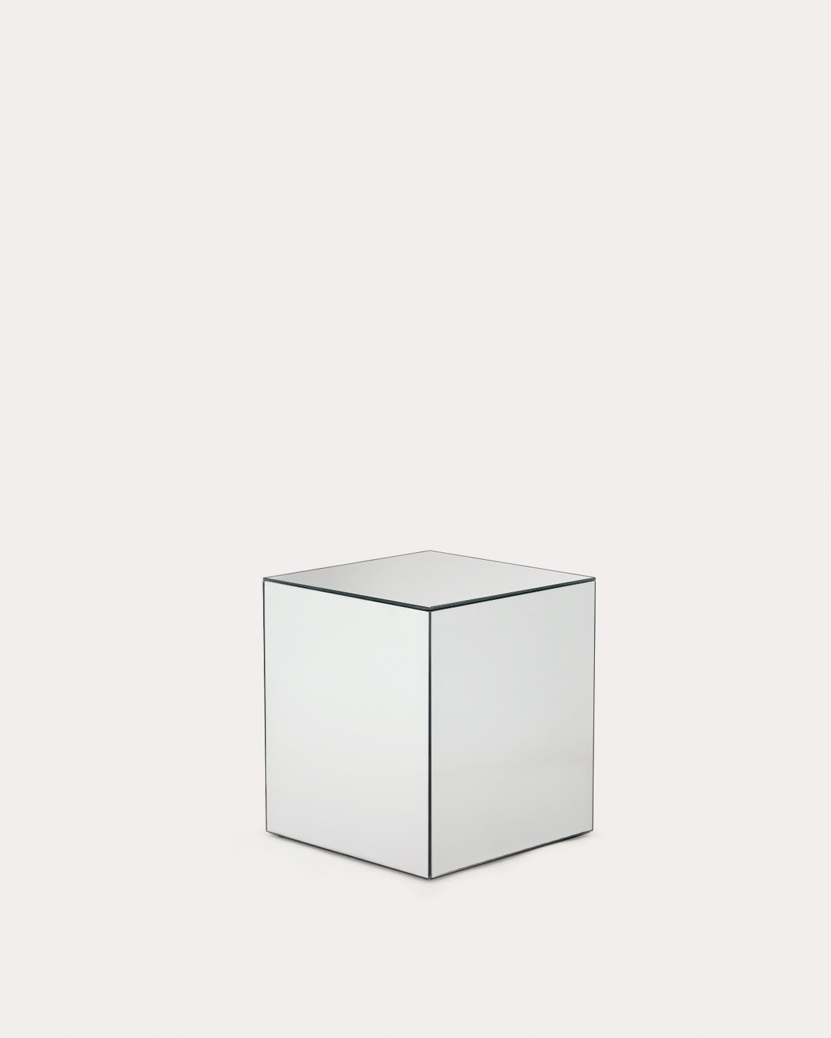 Ninel - Mesa Auxiliar Cuadrada de Cristal (40x40 cm) Ninel