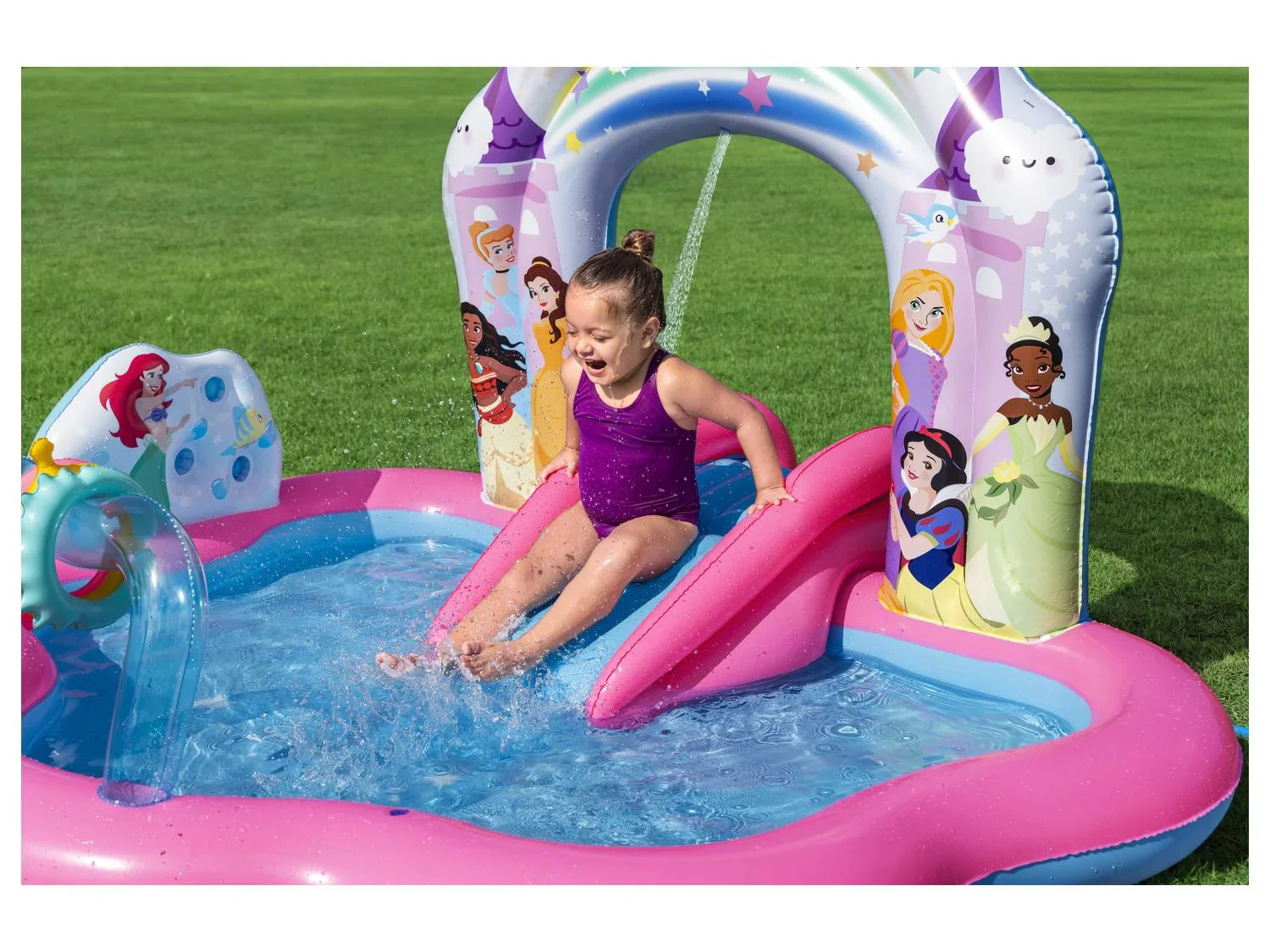 Bestway Aire de jeux gonflable Spider-Man ou Princesses Disney