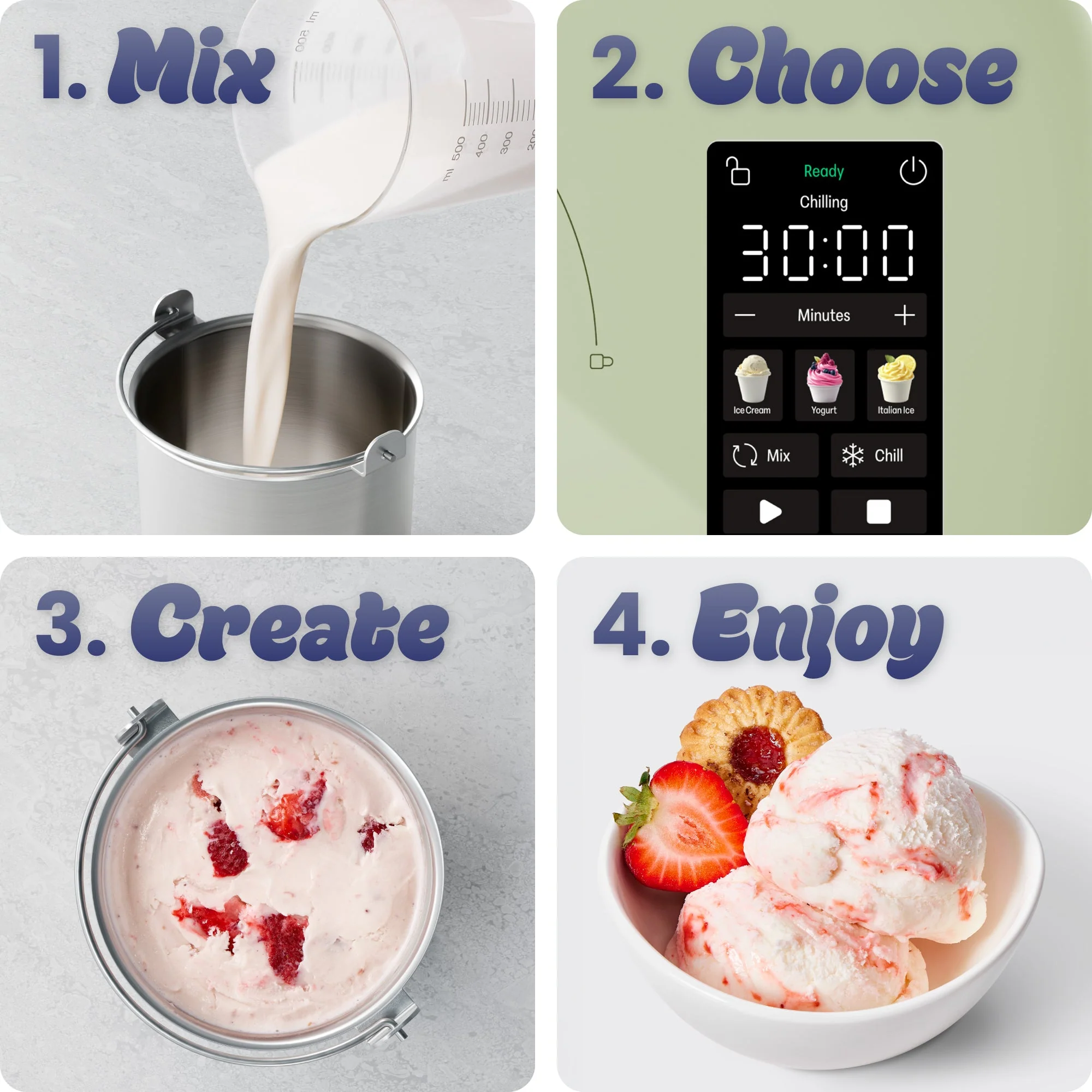 Iceman Trio Ice Cream Maker - Pistachio
