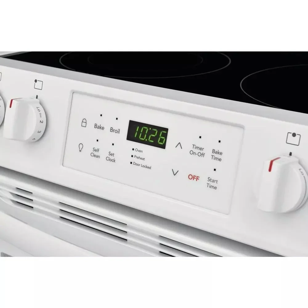 Four simple de 76 cm (30 po) et de 142 litres (5 pi³) blanc avec vitre noire NVS