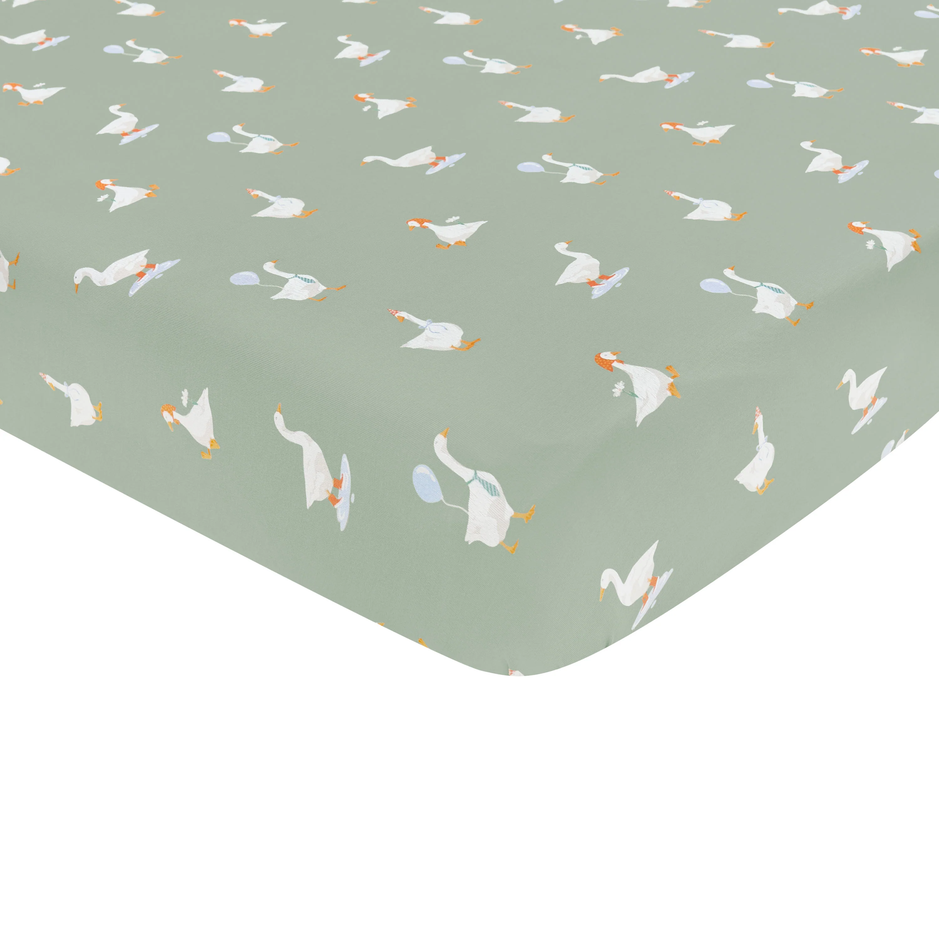 Mini Crib Sheet in Silly Goose