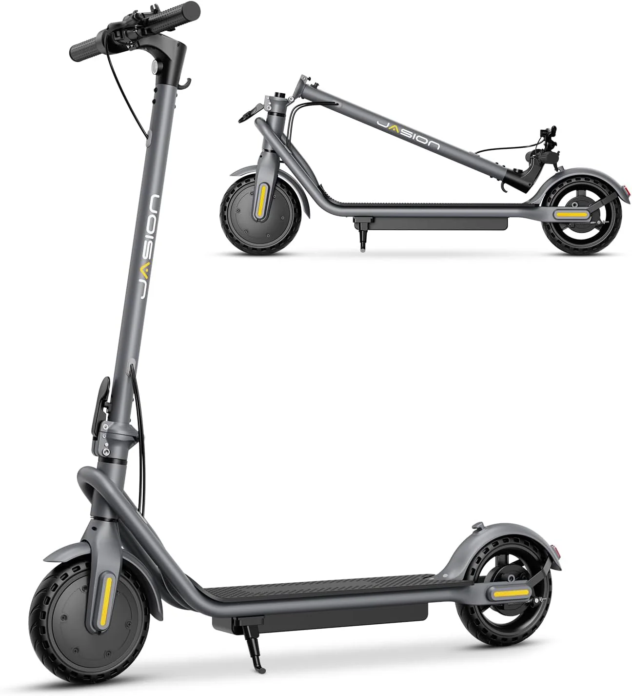 Electric Scooter, 500W Peak Motor, Up to 15.5 MPH, 19 Miles Ranges Foldable Electric Kick Scooter with Dual Braking System, Adults/Youth E Scooter for Commute