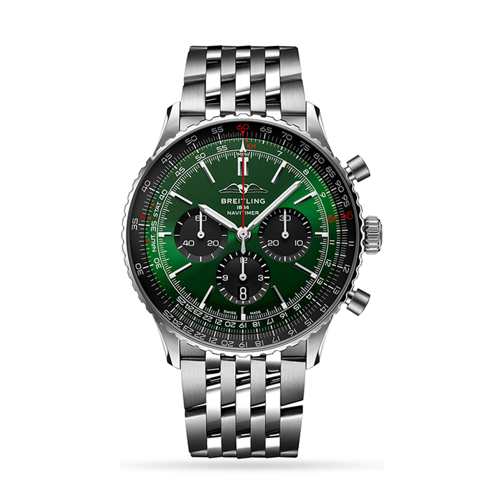 [Super Clone]【VIP Advanced customized version】--Breitling AB0137241L1A1 Navitimer B01 Green Dial - Νew