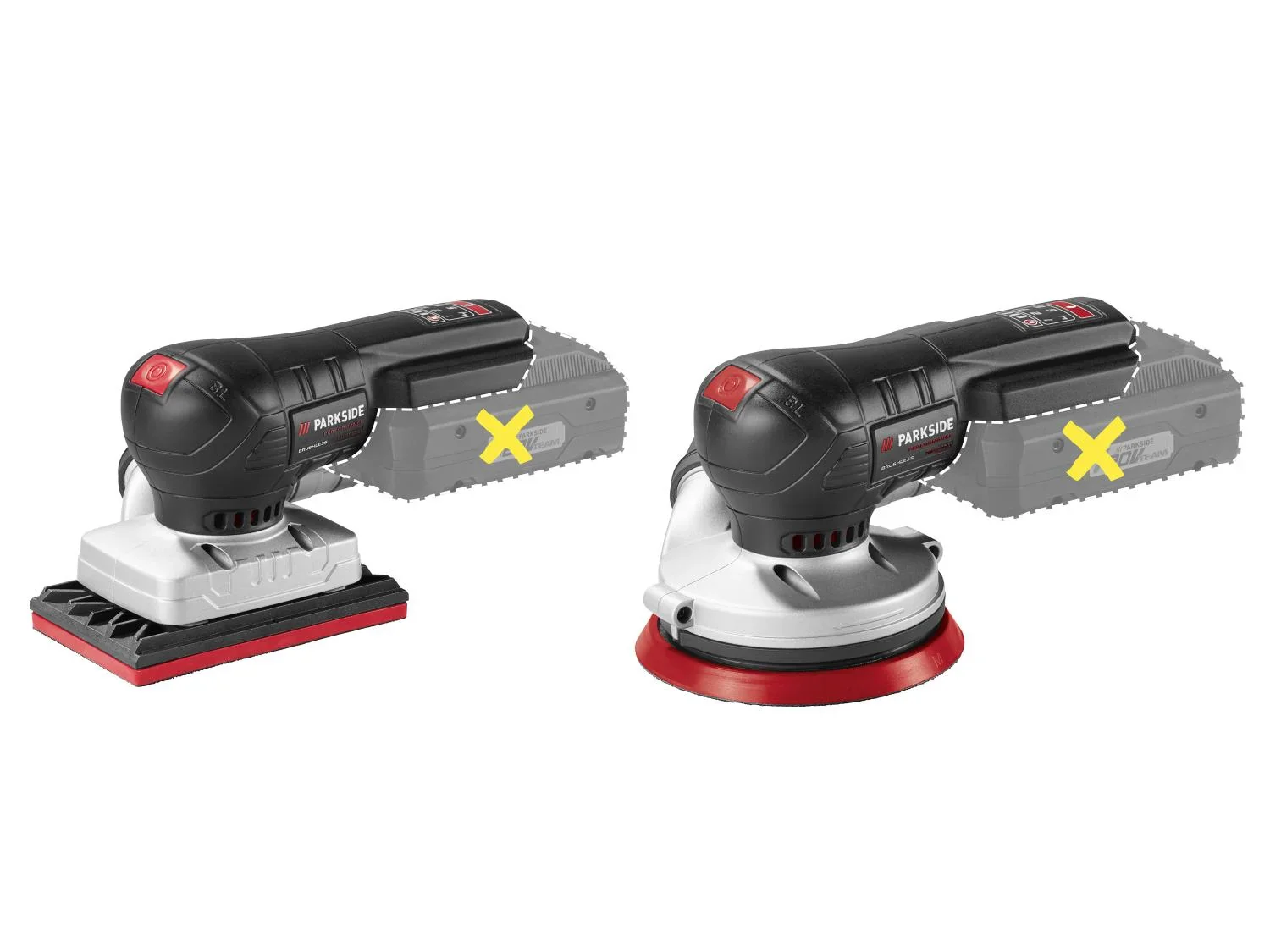 PARKSIDE PERFORMANCE Ponceuse excentrique ou Ponceuse vibrante sans fil, 20 V