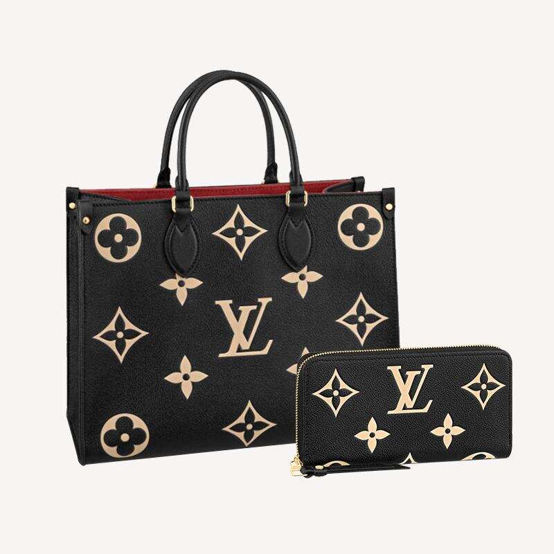 LOUIS VUITTON オンザゴー MM 長財布 2点セット お得 Ref:M45495+M80481