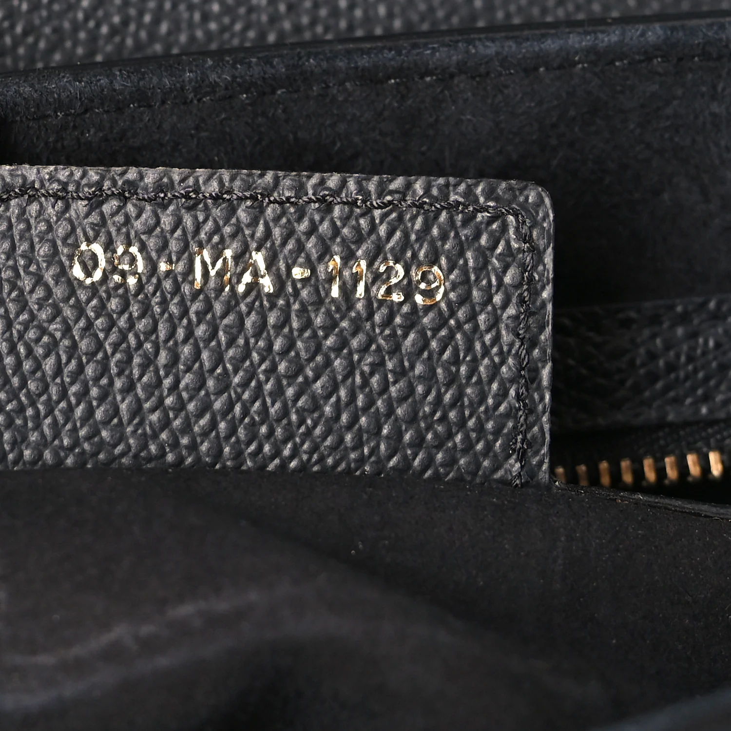 Grained Calfskin Saddle Bag Black