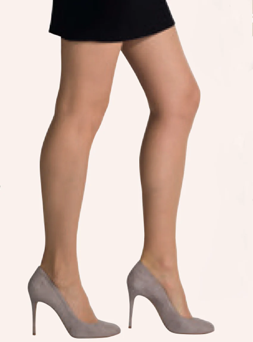 Collants fins beige