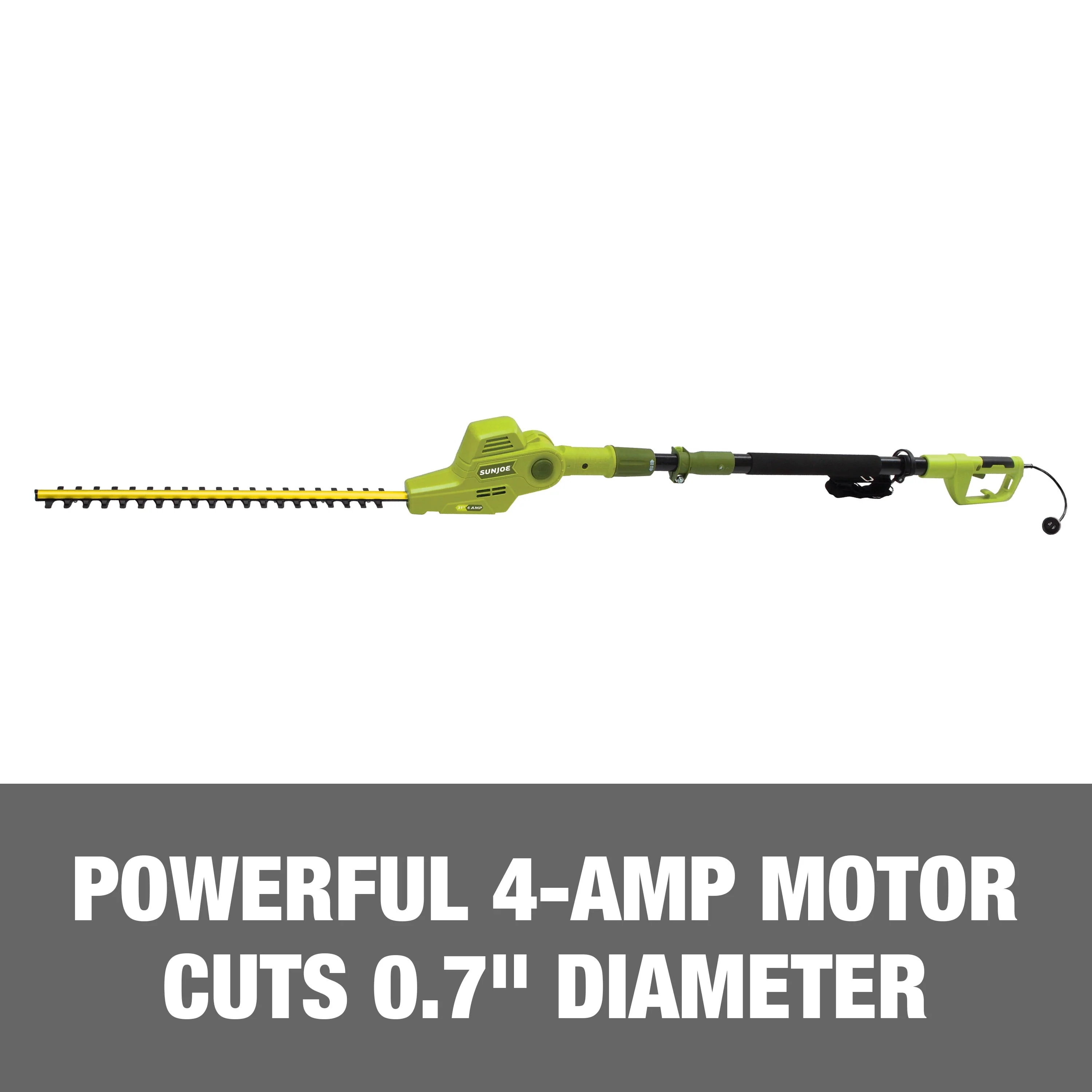 Sun Joe Electric 21 - Inch Telescoping Pole Hedge Trimmer, Multi - Angle Head, 4 - Amp