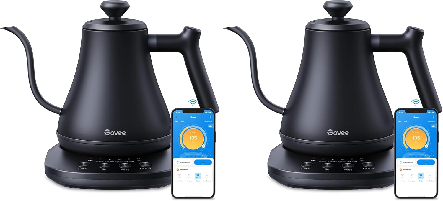 Govee Smart Electric Kettle, WiFi Variable Temperature Gooseneck Tea Kettle