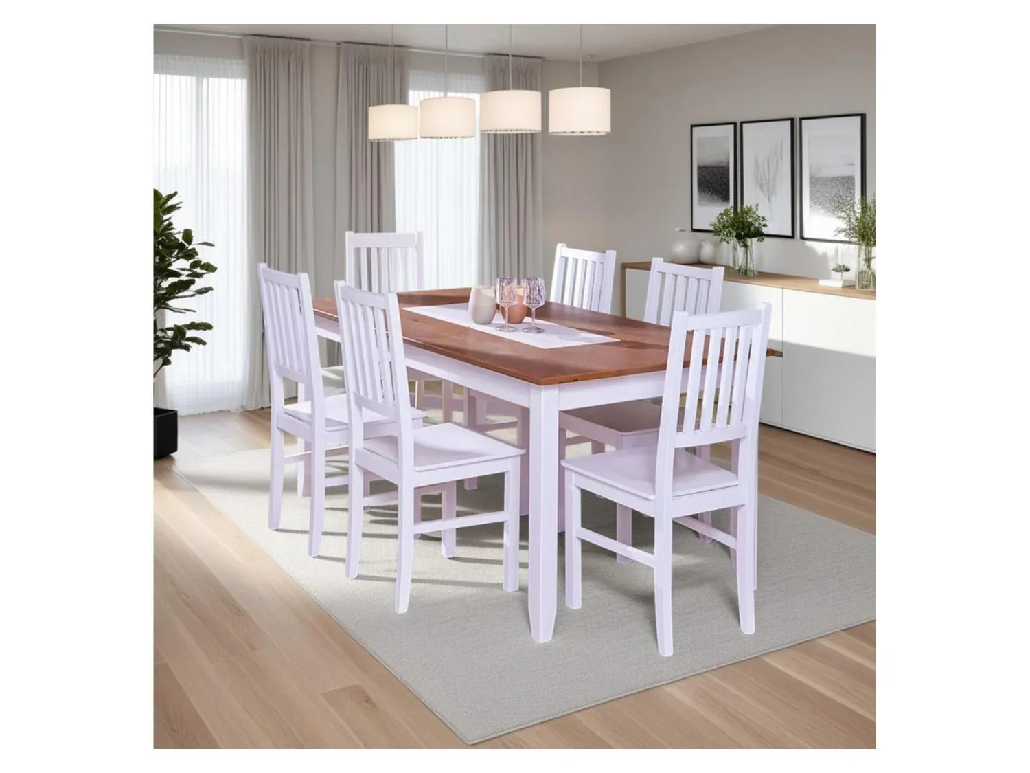 Inter Link Table de salle  manger Westerland, 160 x 90 x 75 cm