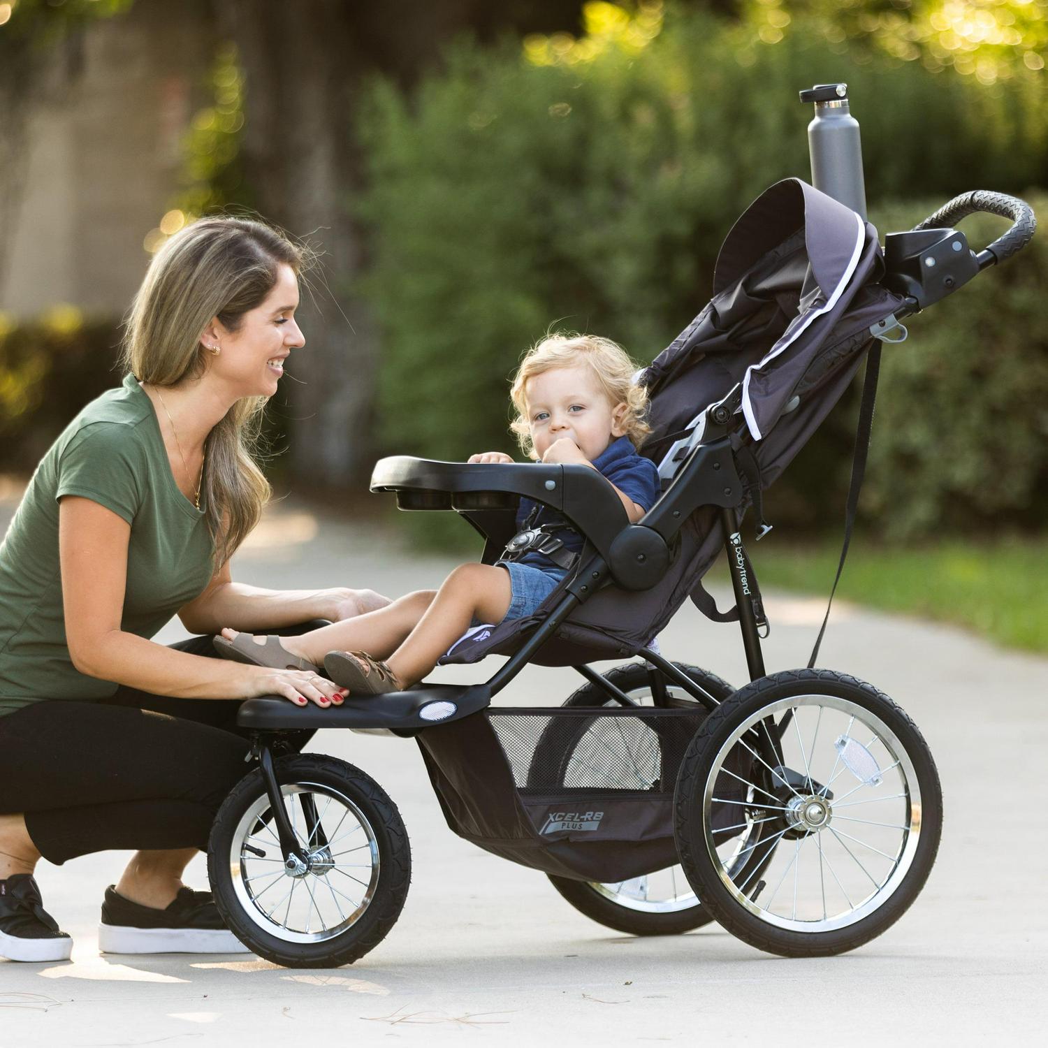 Xcel-R8 Plus Jogging Stroller with LED Lights. Liberty Grey - Image 3