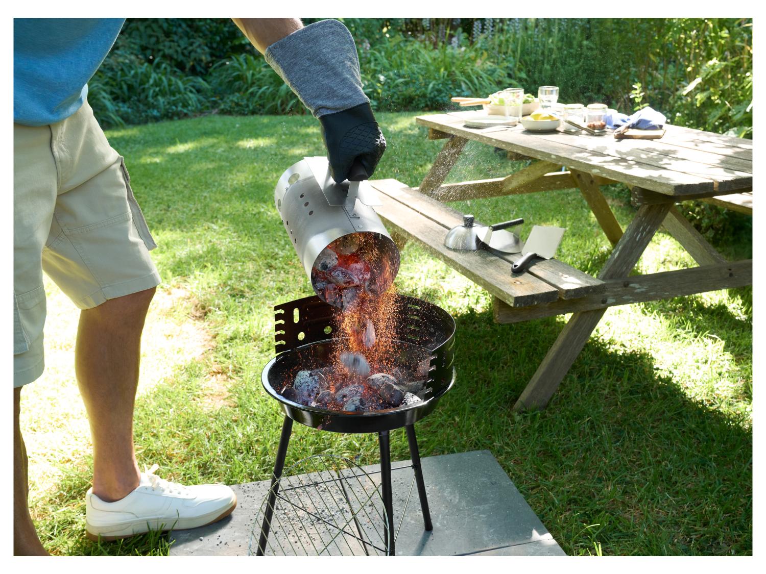 GRILLMEISTER Barbecue rond au charbon de bois,  33 cm