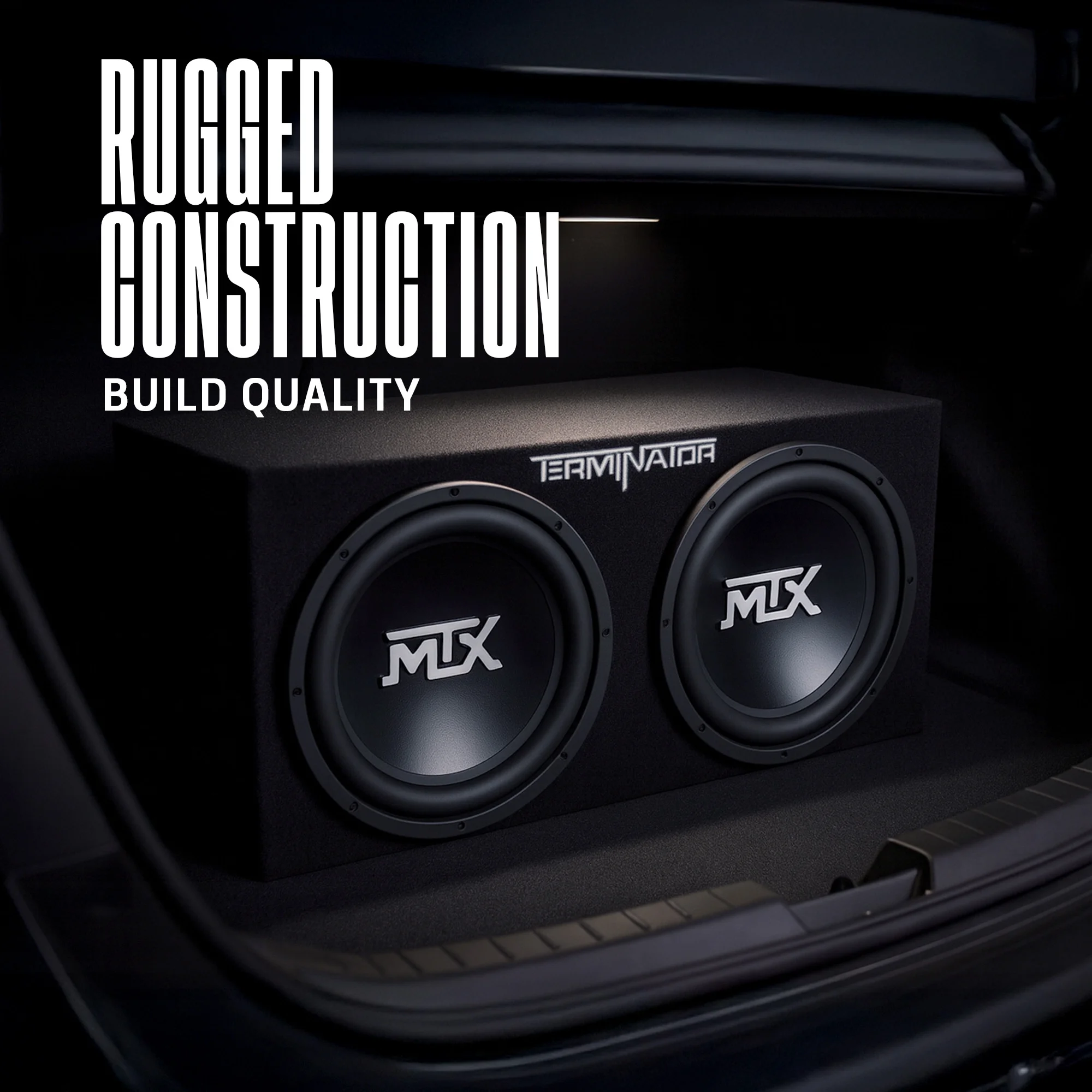 Open Box 12-Inch 1200-Watt Car Audio Dual Loaded Subwoofer Box Enclosure - Image 2