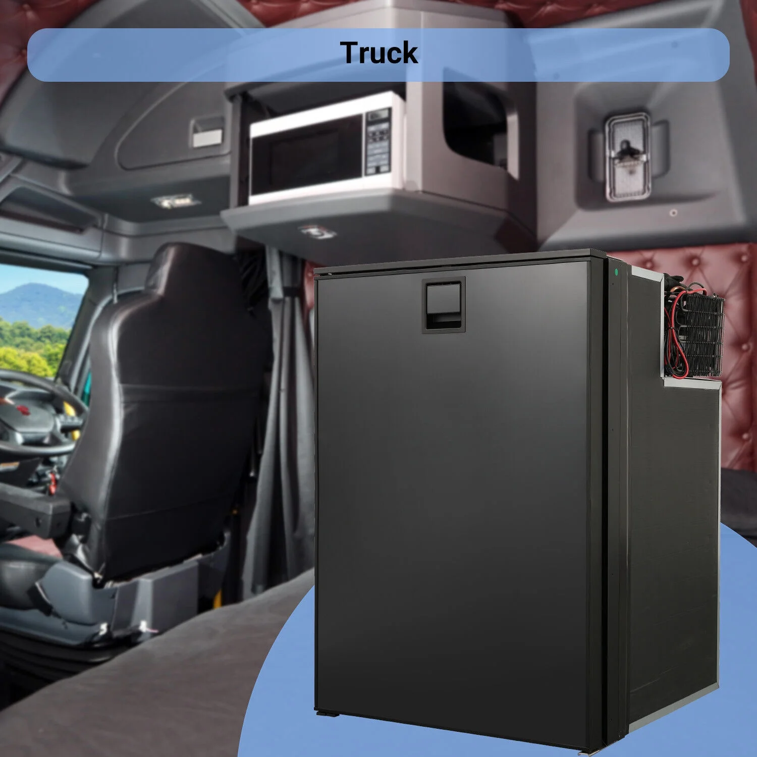 4.5 Cu ft/130L DC 12/24V RV Refrigerator with Freezer Compact Portable Fridge - Image 8