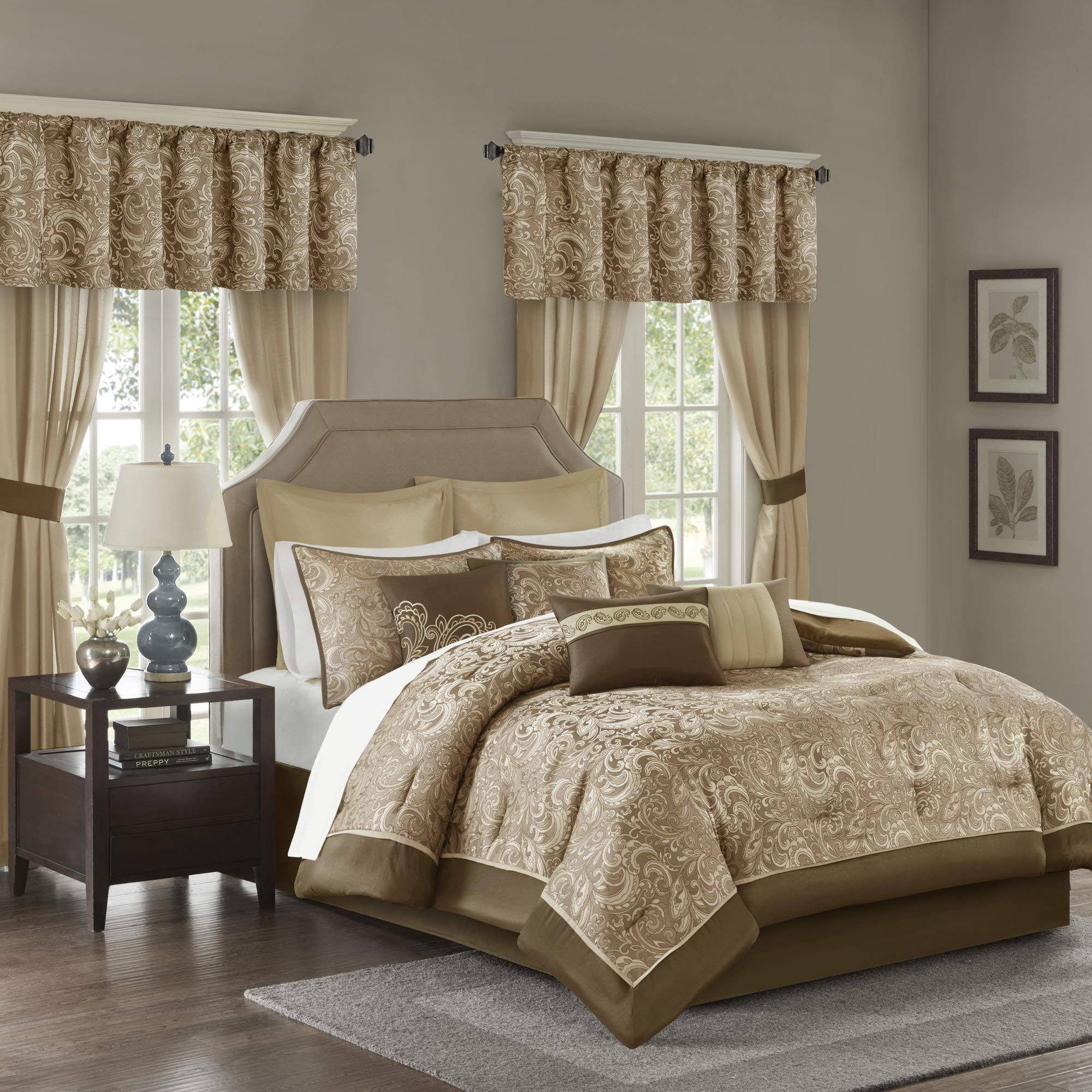 Madison Park Brystol 24 Piece Room in A Bag Brown / King
