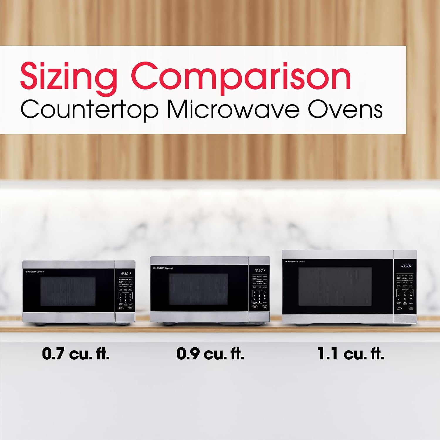Sharp SMC1162KS 1.1 cu1000W Stainless Steel Countertop Microwave Oven
