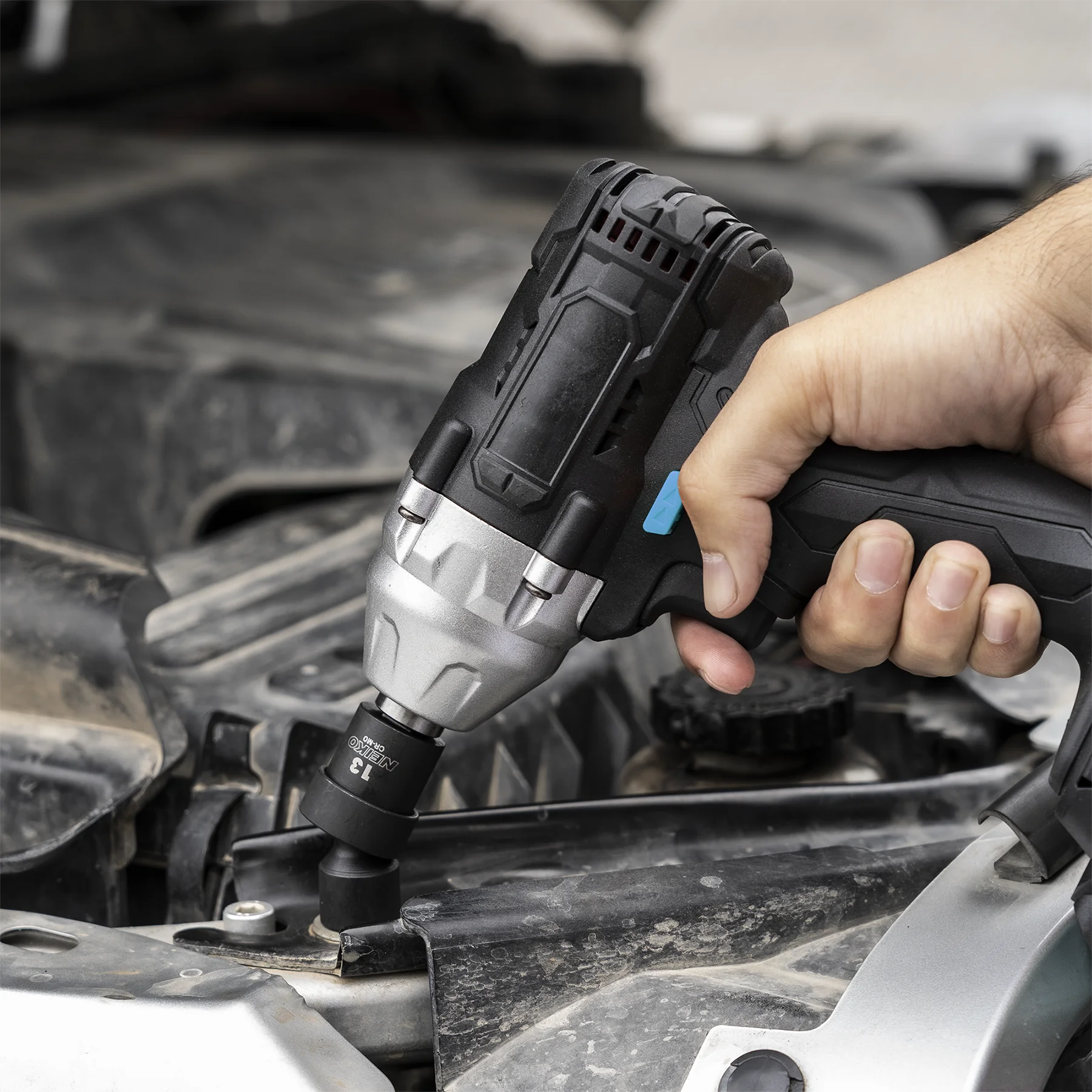 02471A Impact Socket Set, 3/8�� Drive, 67 Piece, Metric and Standard Master Socket Set with Shallow Deep Sockets, Ratchet, Swivel Sockets, Extension Bars, Adapters, Cr-V Cr-Mo - Image 7
