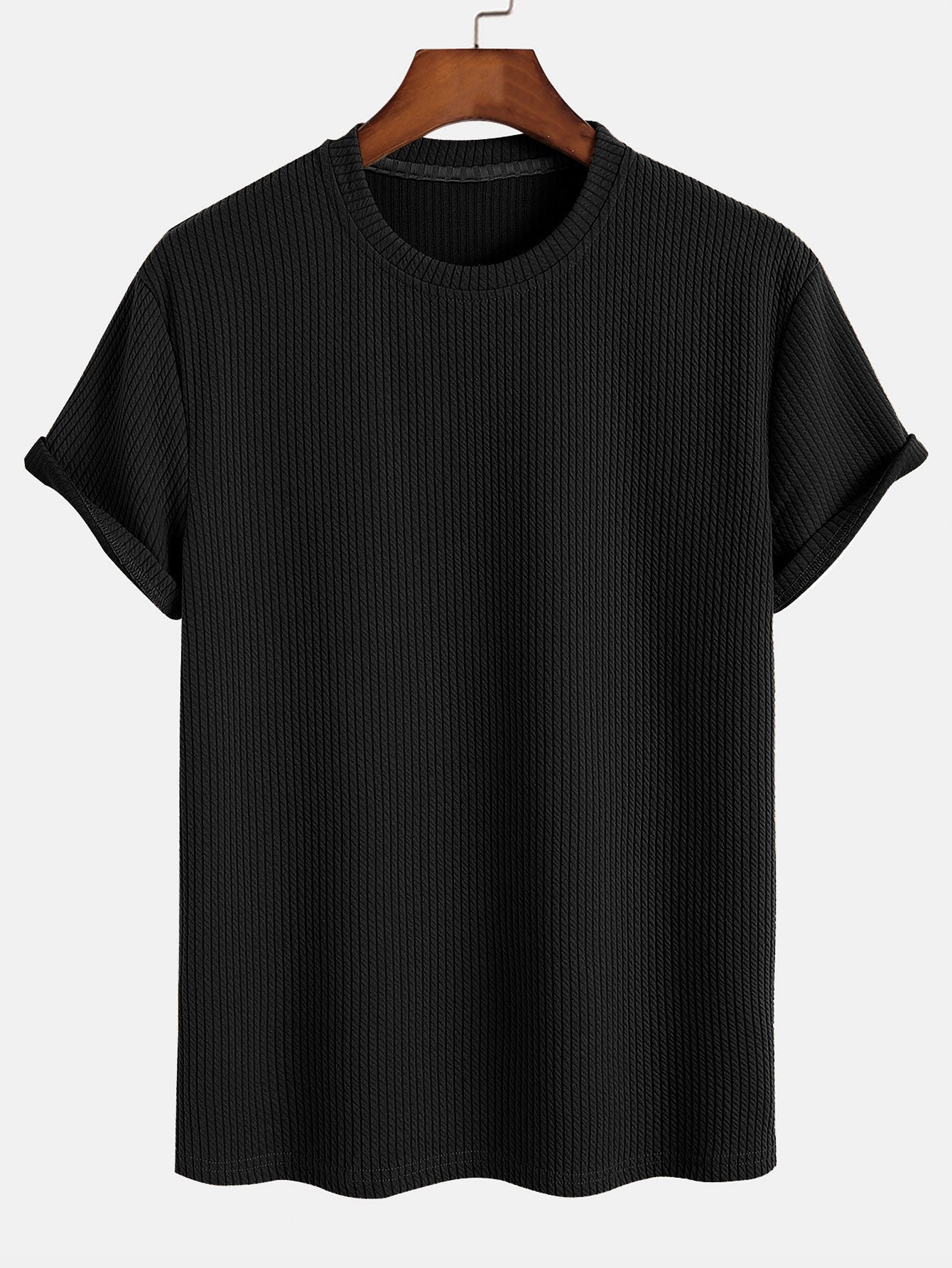 T-shirt côtelé moulant