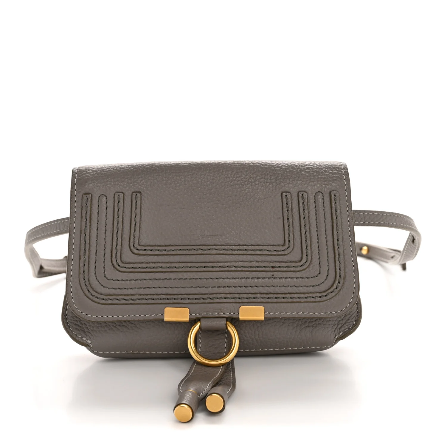 Calfskin Marcie Convertible Belt Bag Cashmere Grey