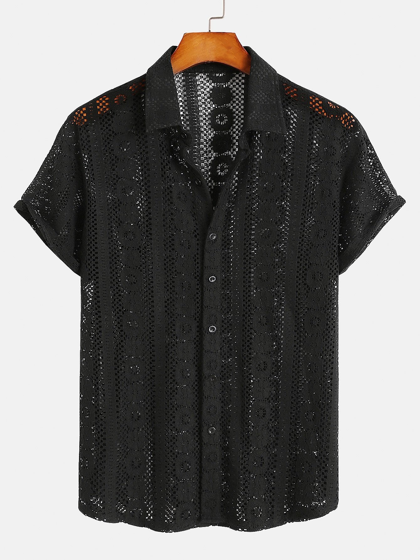 Chemise boutonnée texturée