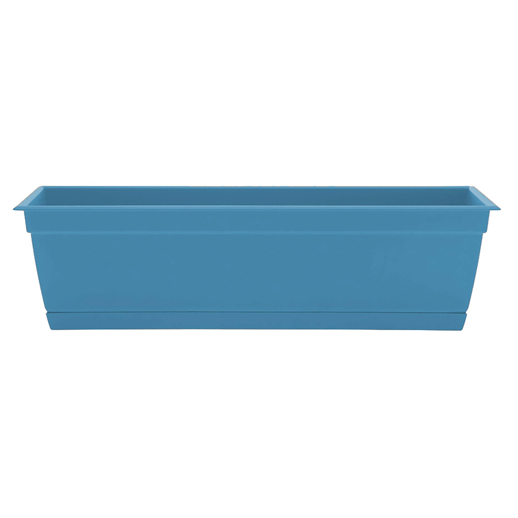 Bloem Dayton 24 in. Plastic Window Box Planter, Ocean Blue