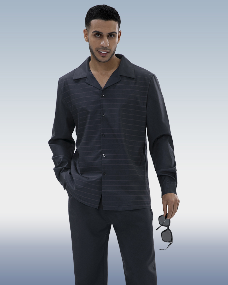 Costume de marche décontracté à manches longues pour homme Suitmens 028