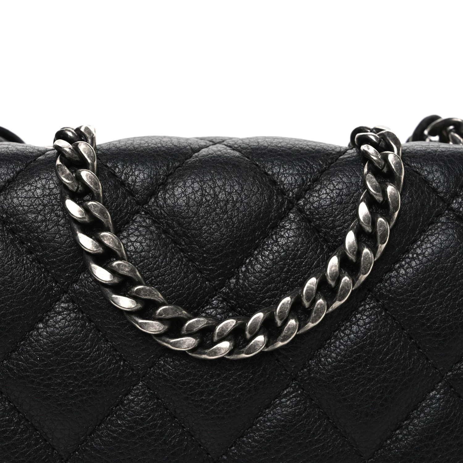Calfskin Quilted Casual Pocket Messenger Flap Black