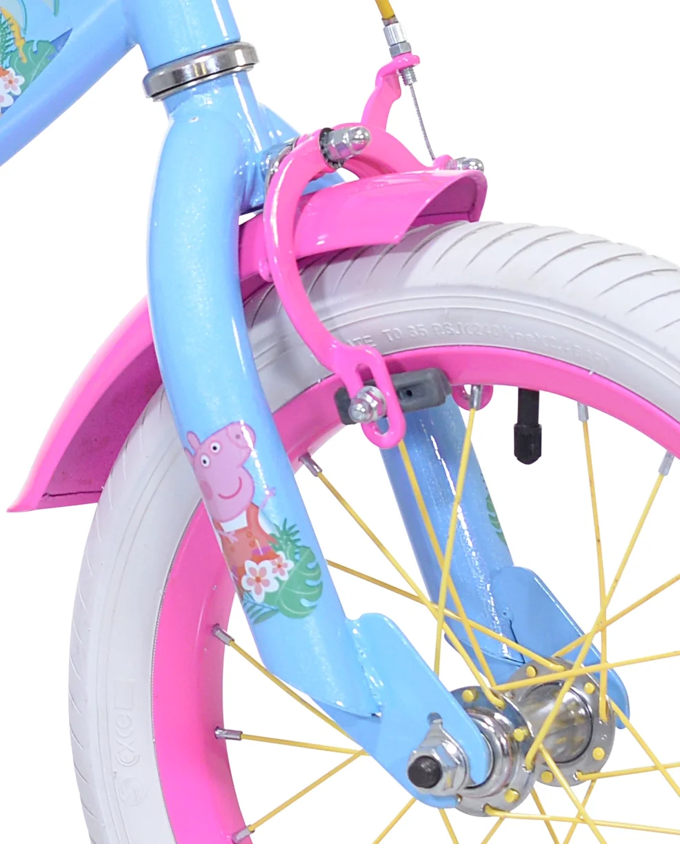 Bicycles 14" Peppa Pig Sunshine Vibes Girls Bicycle, Blue and Pink - Image 3
