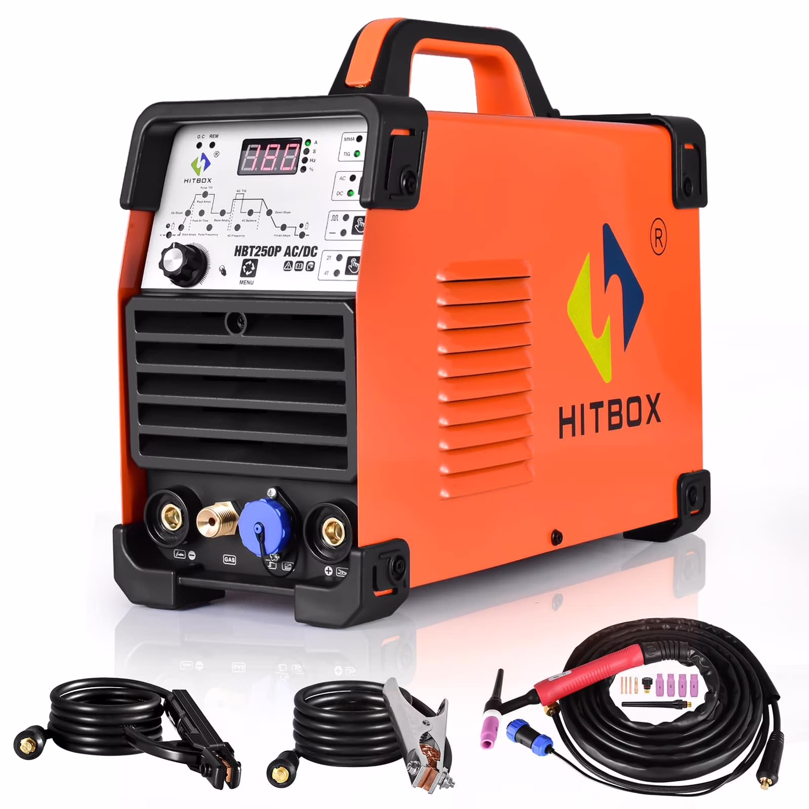 200A AC/DC Aluminum Tig Welder with Pulse, IGBT 2T/4T Digital Inverter STICK/TIG 220V TIG Welding Machine