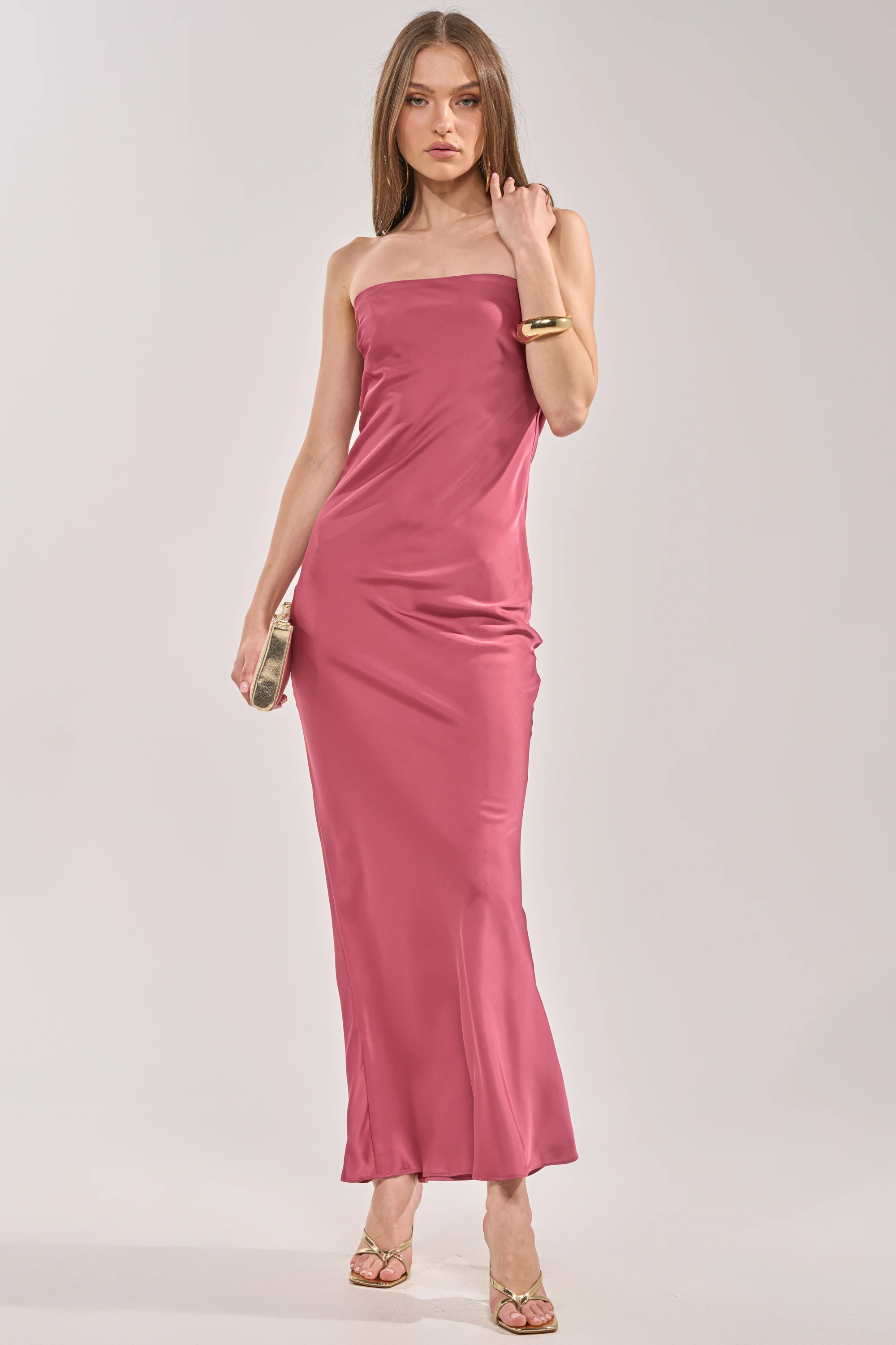 SATIN SINNER MAXI DRESS - Akira Store