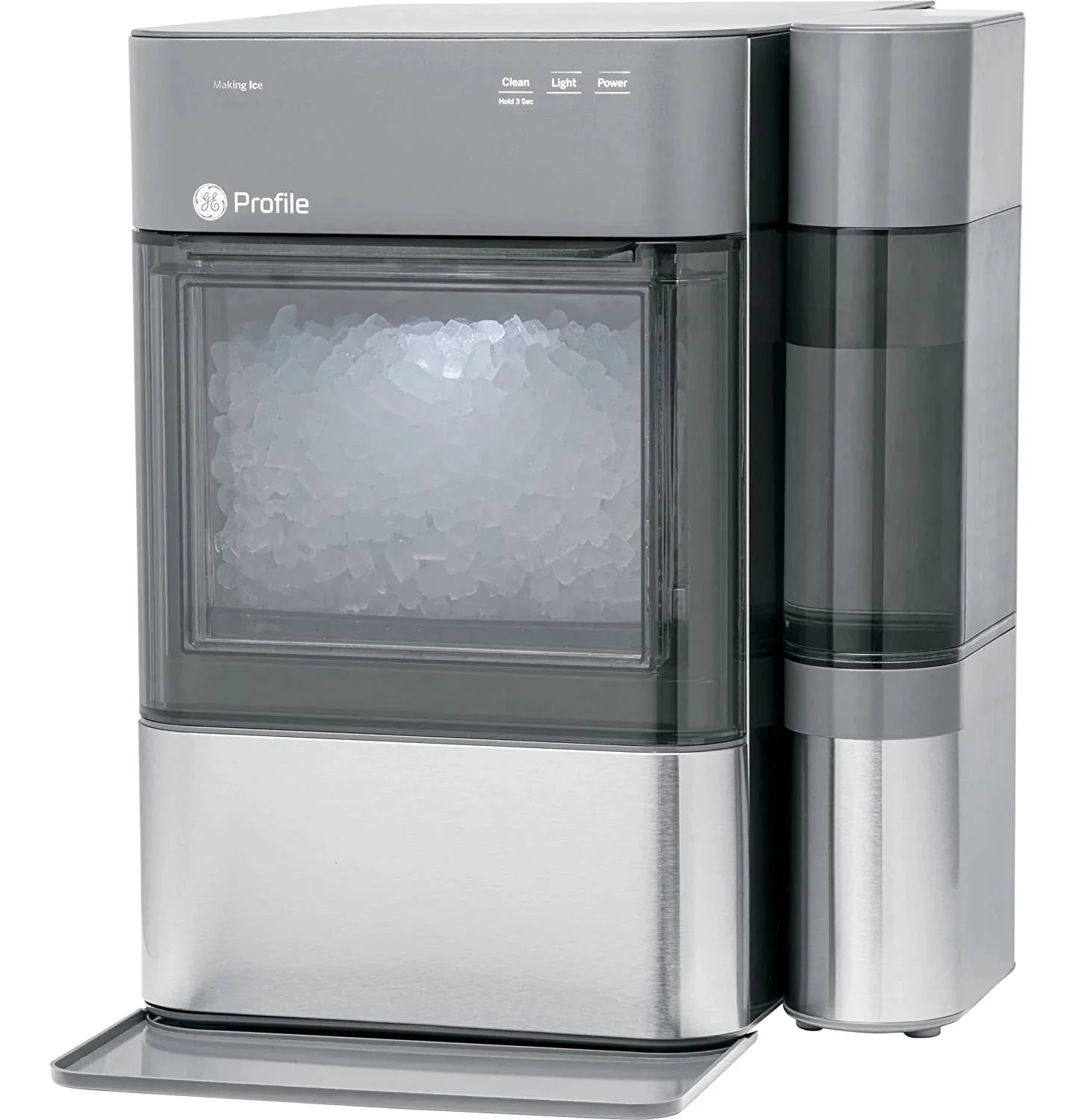 2.0 Countertop Nugget Ice Maker | Ice Machine with Wifi Connectivity | Smart Home Kitchen Essentials | Black Stainless