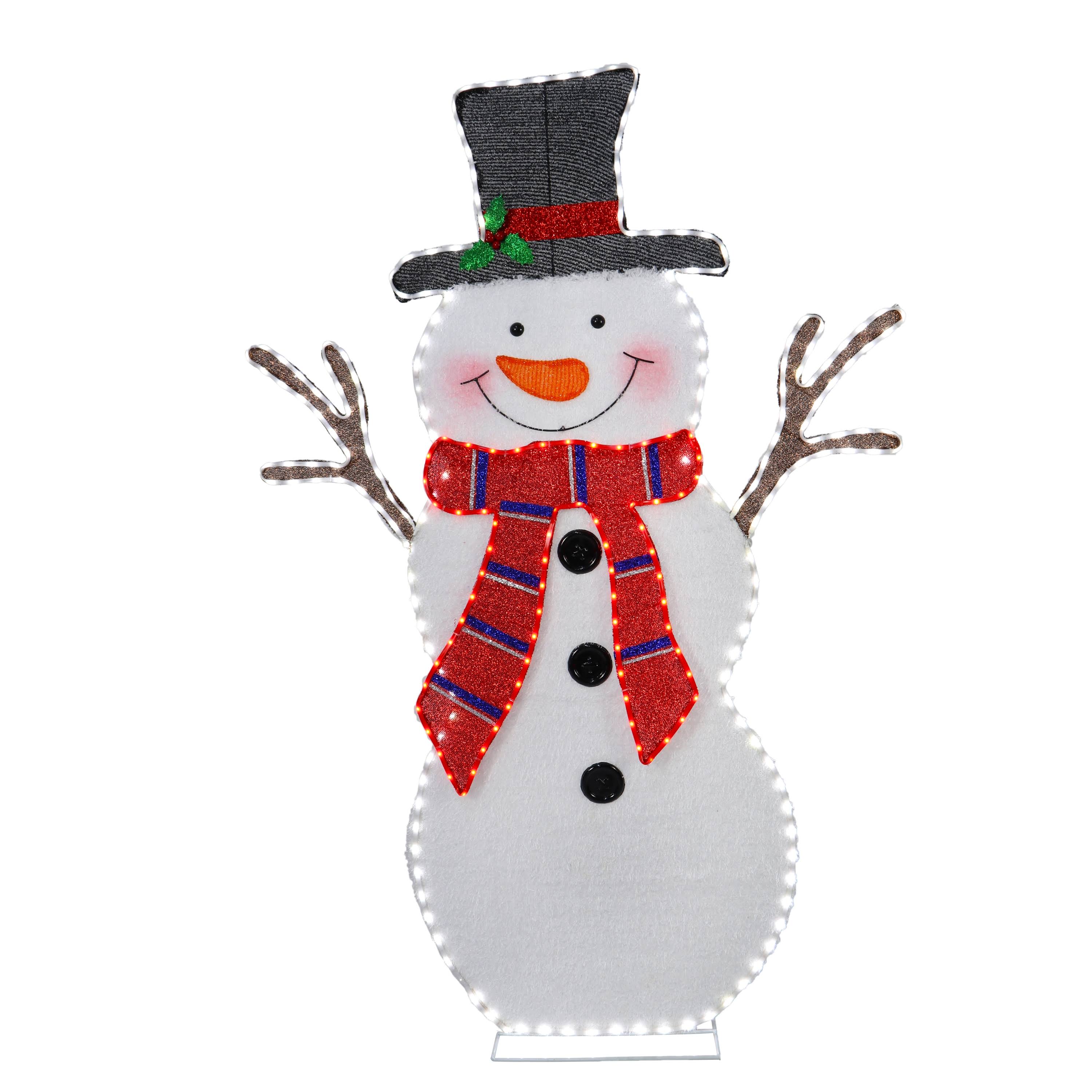 Holiday Living 64.5-in Snowman Free Standing Decoration with LED Lights | W12L0918