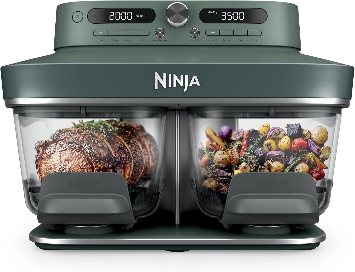 Ninja Crispi DualZone Glass Countertop Air Fryer, Cyberspace, DD101BL1