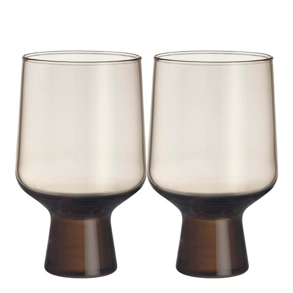 Solare glass på fot 40 cl 2 stk lin
