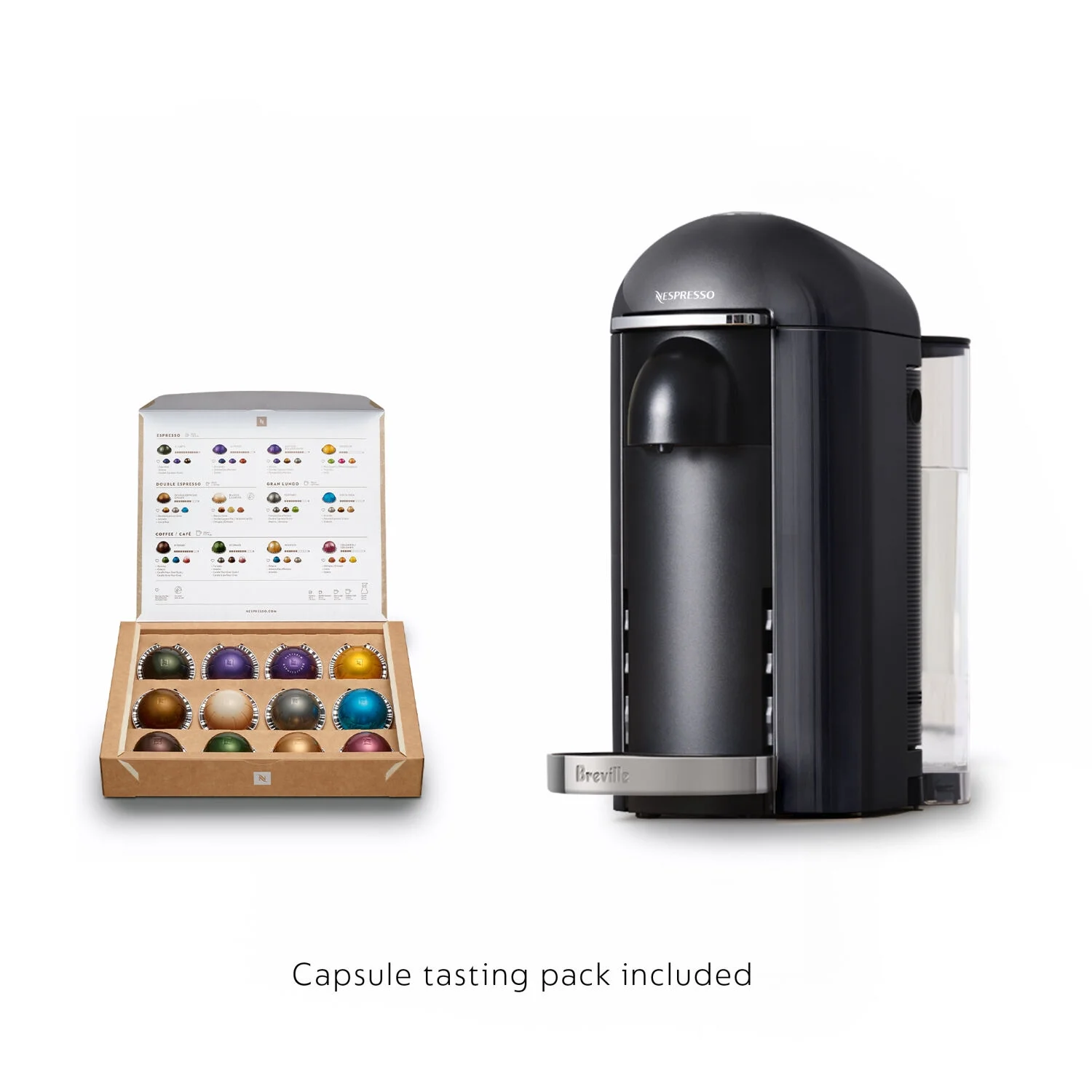 New VertuoPlus Deluxe Coffee and Espresso Single-Serve Machine in Piano Black(Black) - Image 5