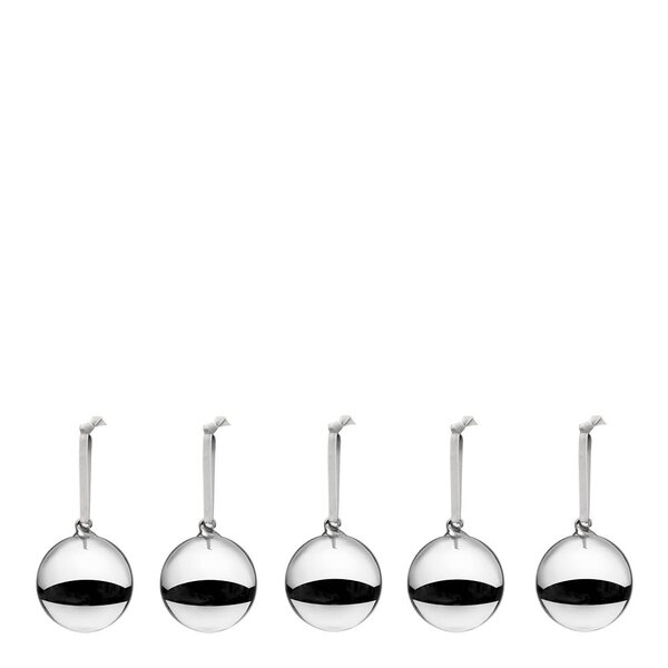 Glasskule 8 cm speil 5 stk