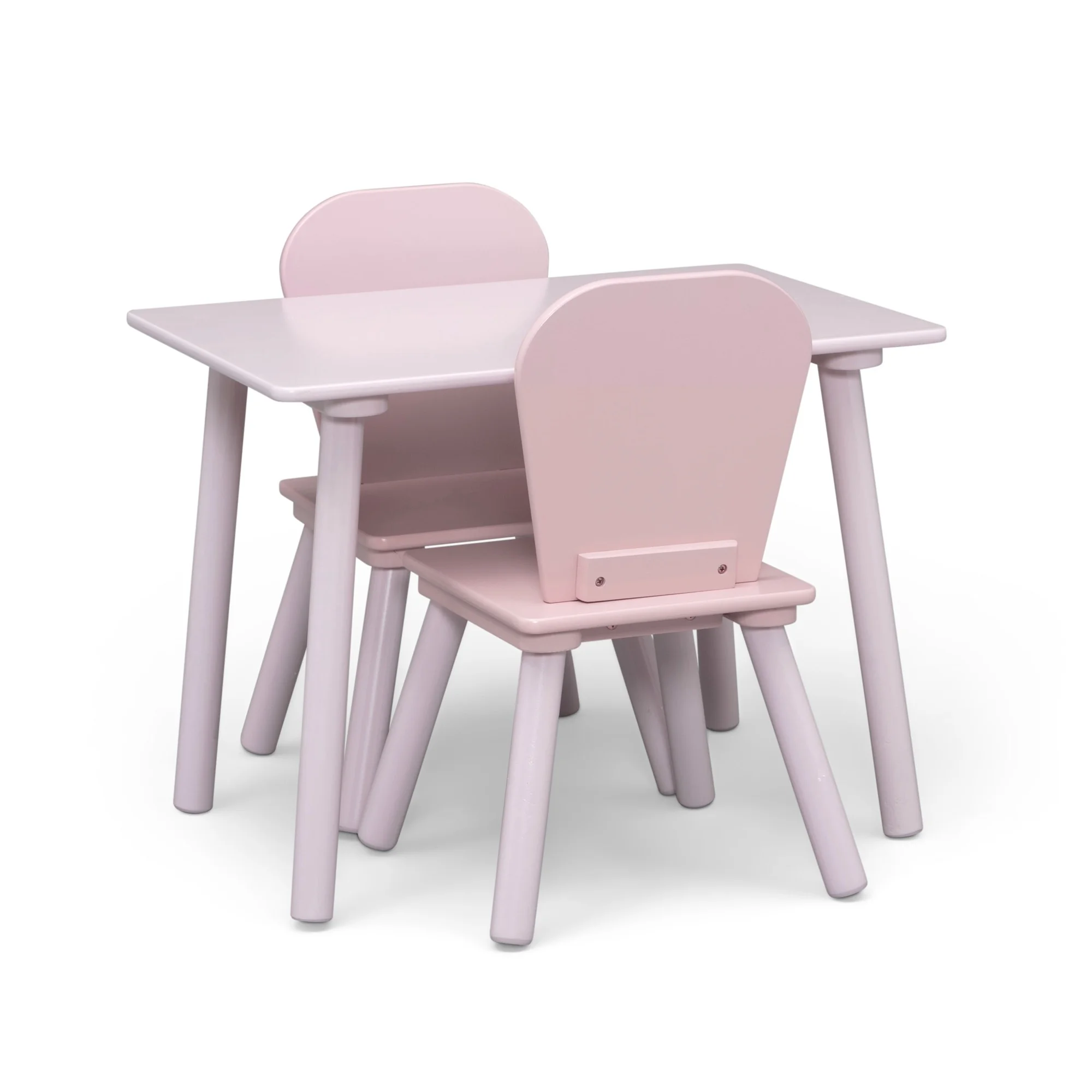 4-Piece Toddler Playroom Set �C Includes Play Table, 2 Chairs and 6 Bin Toy Organizer with Reusable Vinyl Cling Stickers, Light Pink/Dark Pink(Pink) - Image 6