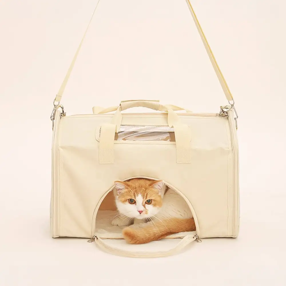 House-Shaped Breathable Foldable Cat Carrier Large Capacity Multi-Functional Pet Carrier Bag