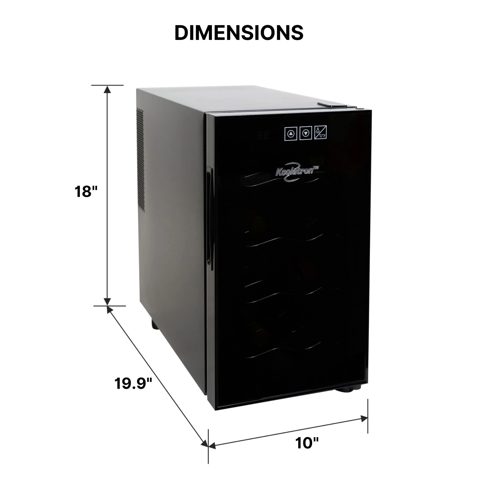 Koolatron 8 Bottle Wine Cooler Thermoelectric Freestanding Wine Fridge