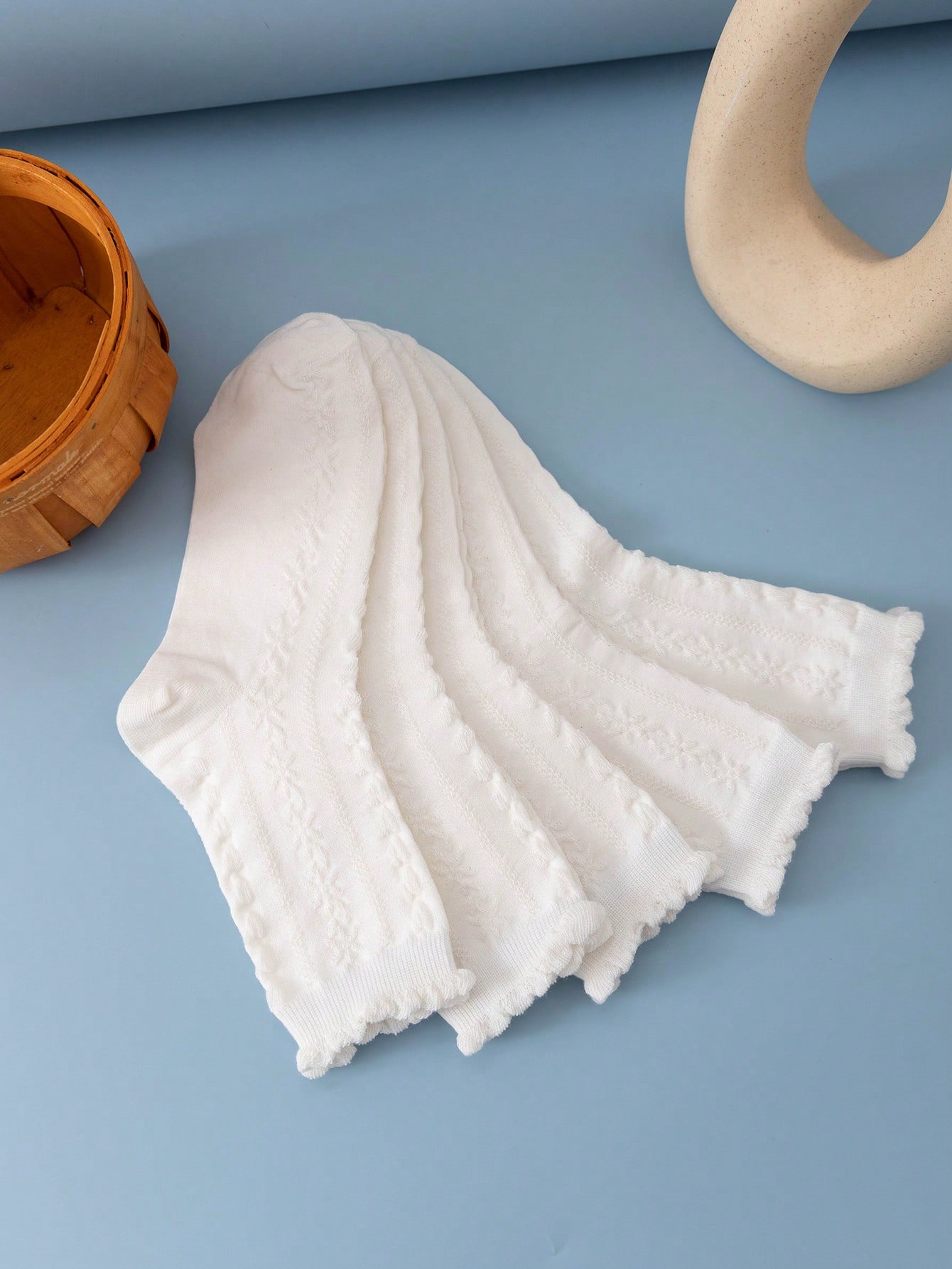5 paires de chaussettes unies mi-mollet