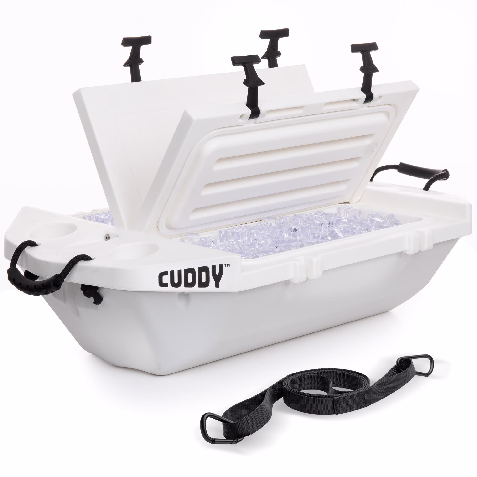Floating Cooler and Dry Storage Vessel 40QT Amphibious Hard Shell Design, Navy(Navy) - Image 5