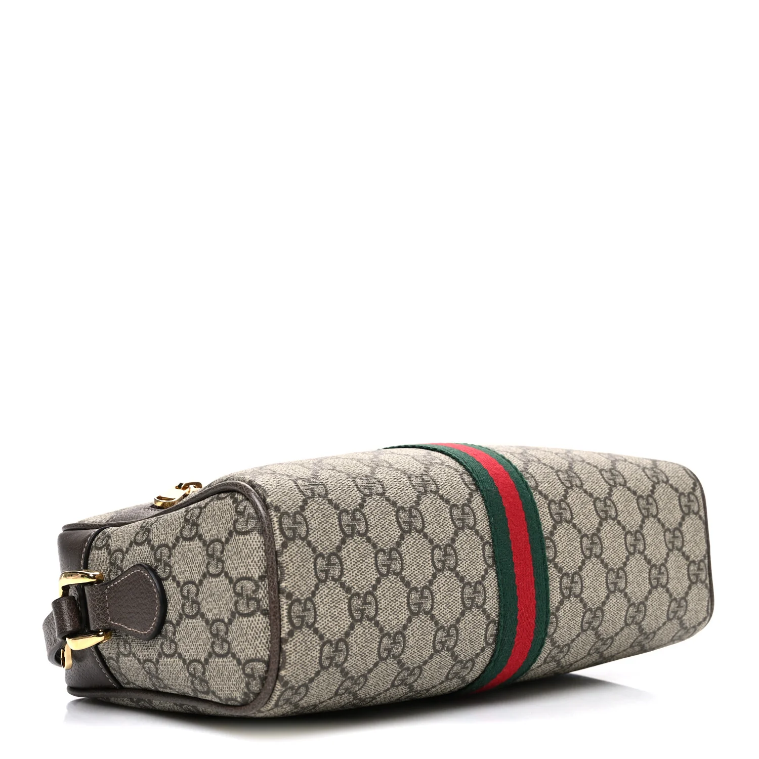 GG Supreme Monogram Web Small Ophidia Shoulder Bag Brown