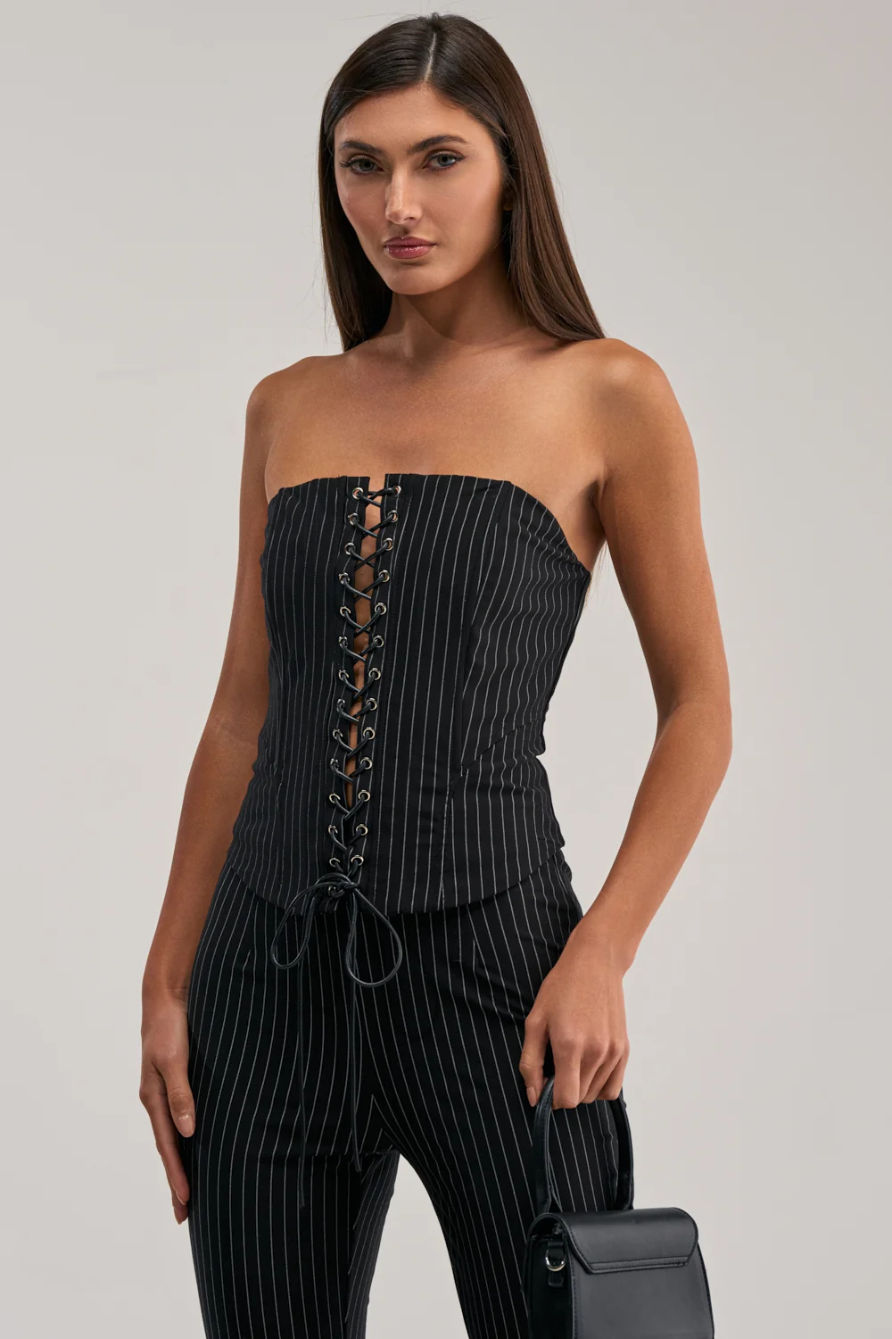 LIVI STRETCHY PINSTRIPE CORSET - Akira Store