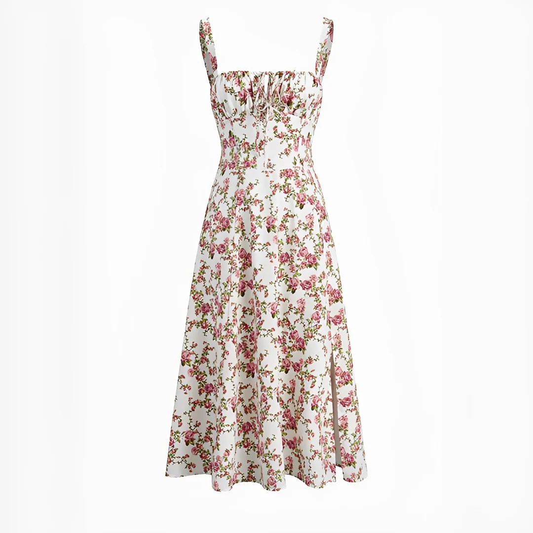Quinny - Robe fleurie mi-longue