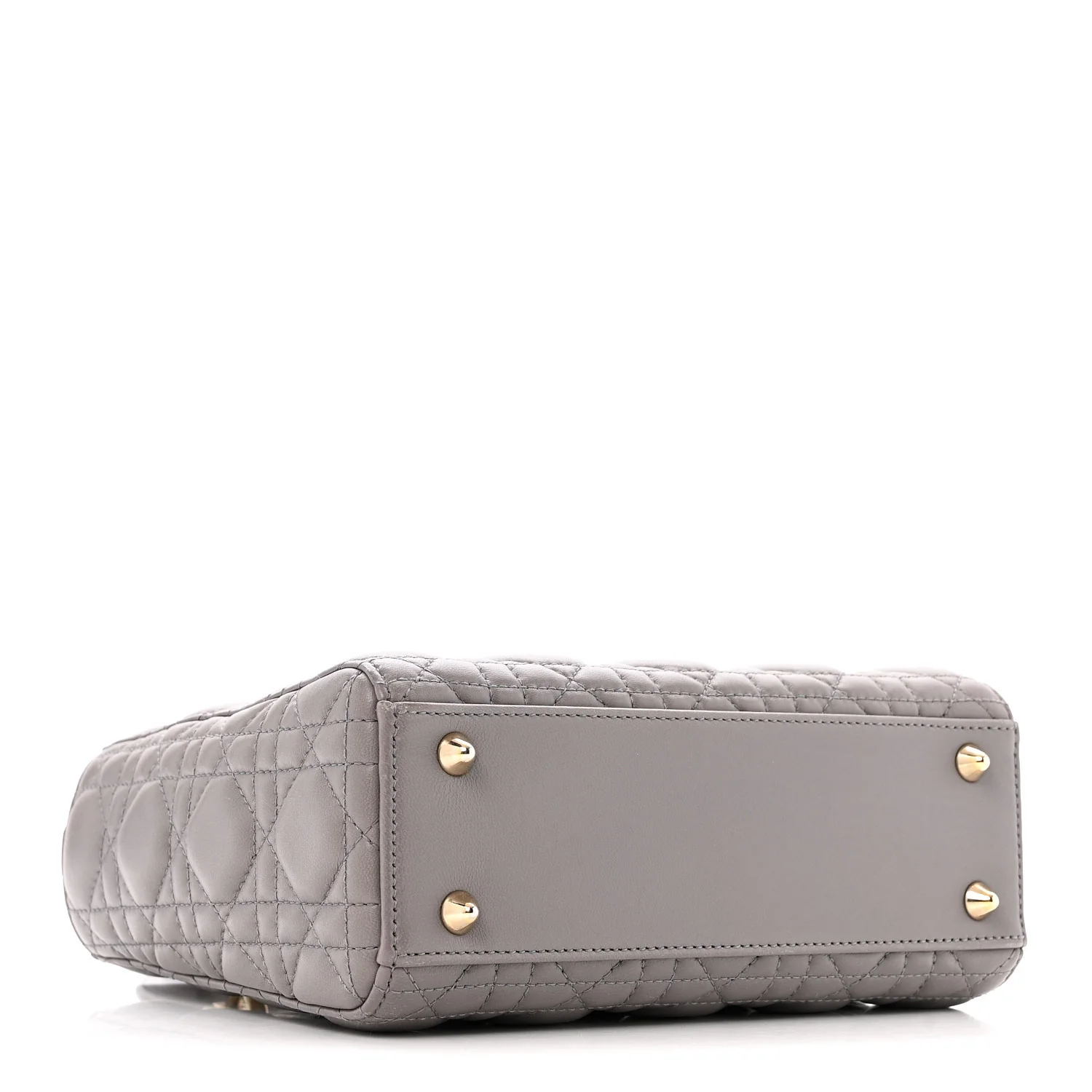 Lambskin Cannage Small Lady Dior Grey