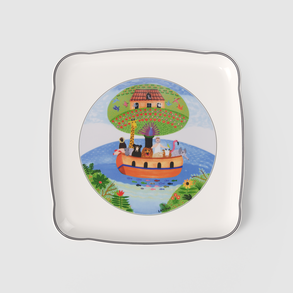 Design Naif Serving tray - Multi-colored, Premium Porcelain
