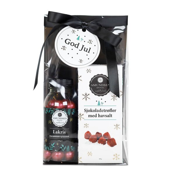 Vintergave Sjokoladetrøfler 100g & lakriskuler røde 170g