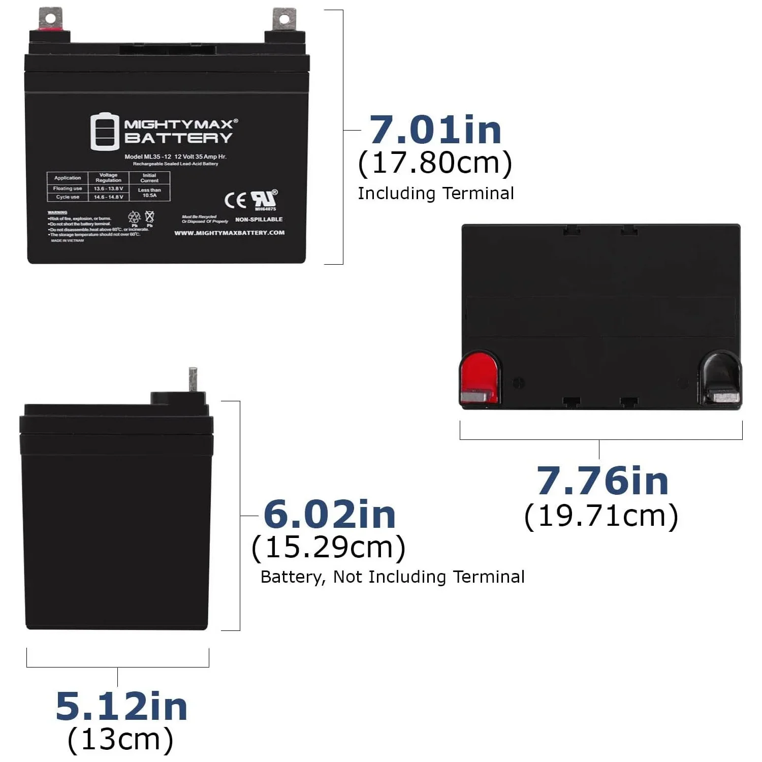 12V 35AH Battery for John Deere Garden Tractor Riding Mower - 4 Pack