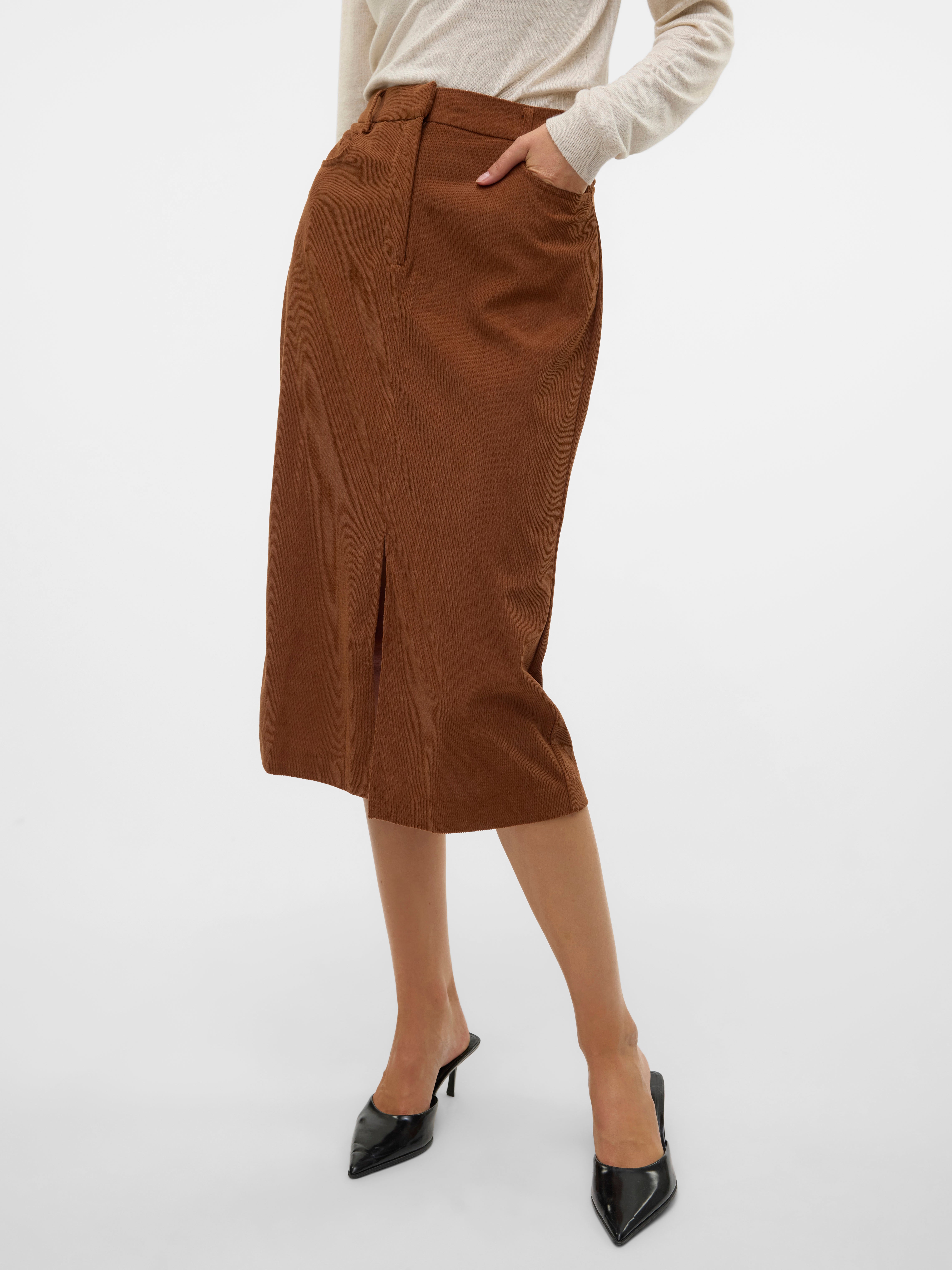 VERO MODA® VMVILJA Corduroy High waist Midi skirt